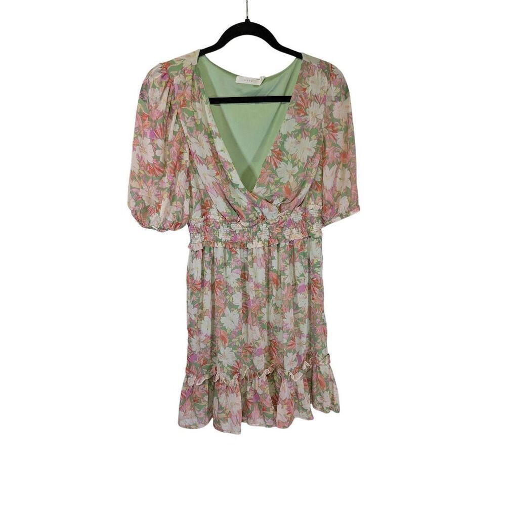 Lush Boho Floral Dress Women's Medium